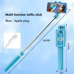 Uus Juhtmega Selfie Stick Sobiv Type-C Pistik Mini Kaasaskantav Selfie Stick