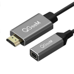 QGeeM HDMI &Uuml;hest Mini DP-ks Muunduri Adapterkaabel UHD 4K@30Hz Plug and Play arvutile s&uuml;learvutile