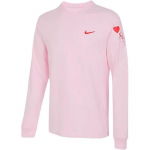 Nike S&otilde;brap&auml;eva Seeria &Uuml;hev&auml;rviline &Uuml;mmarguse Kaelusega Vabaaja Pikkade Varrukatega T-s&auml;rk Meeste Topid Vaht-Roosa FV3994-663 XXL