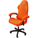 &Uuml;hev&auml;rviline m&auml;ngutooli kate, pehme ja elastne, polaarfliisist tugitooli katted, arvutiistme tooli katted, veniv, p&ouml;&ouml;rlev, t&otilde;stetav chair cover orange