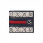 Gucci Ophidia Logoriba Web L&otilde;uend ja Nahast Rahakott Meeste Rahakott Sinine Beež 597609-96IWN-4076 Gift Set(Basic Set+Box+Shopping Bag)