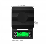Digitaalne kohvikaal koos taimeriga LED-ekraaniga Espresso USB 3 kg Maksimaalne kaal 0,1 g K&otilde;rge t&auml;psusega m&otilde;&otilde;detud oz/ml/g k&ouml;&ouml;gikaal 3Kg