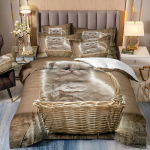 3D-prinditud Kawaii Kitten Cat voodipesukomplekt Tekikate Magamistoa lohukesi, &uuml;hekohalist kaheinimesevoodit King-size tekikate Kodutekstiil 135x200cm