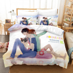 AO HARU RIDE Voodipesukomplekt &Uuml;heinimese Twin T&auml;is Queen King Suuruses Voodikomplekt T&auml;iskasvanu Laste Magamistoa Tekikoti Komplektid 3D Prinditud Anime Voodilina Komplekt 135x200cm