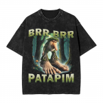 Brr Brr Patapim Naljakas Itaalia Ajuk&otilde;dunemise Meem Merch Pestud T-s&auml;rk Meestele Naistele T&auml;navamood Hip Hop T-s&auml;rgid Suvised T-s&auml;rgid S mitmev&auml;rviline