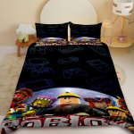 Laste multikas Roblox 3-osaline tekikott Robloxi m&auml;ng Laste teismeliste voodipesukomplekt Anime Nahas&otilde;bralik Magamistoa dekoratsioon EU Single 135x200cm