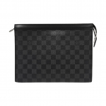 [Kasutatud] Louis Vuitton Pochette Voyage MM 'Must Damier Graphite L&otilde;uend' - V&auml;ga Hea #DVUU8D ONE SIZE