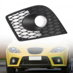 Seat Leon CUPRA 1P 2005-2011 esikaitseraua udutulede iluv&otilde;re k&auml;rgstruktuuri v&otilde;rkudega udutulede lambikate mattmust Left