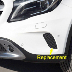 1 paar esikaitseraua v&auml;limine iluv&otilde;re katte liist 1568853322, 1568853422 aastateks 2015-2017 Mercedes-Benz W156 X156 GLA 200/220/250 black