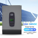 Eu Laos 6.2Kw 48V Puhta siinuslaine Maks 500vdc MPPT Datouboss &Uuml;hefaasiline P&auml;ikeseinverter H&uuml;briidinverter P&auml;ikeseinverterid Off-Grid Solar System 6.2kw Solar Hybrid Inverter