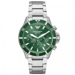 Emporio Armani AR11500 Sukelduja Roheline Meeste K&auml;ekell 43mm h&otilde;be
