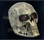 Ainulaadne Dc-10 Terminatori mask h&otilde;bedases ja pronksjas v&auml;rvitoonis loominguliseks Halloweeni kost&uuml;&uuml;mipeoks Silver Terminator Mask