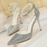 Naiste kingad L&auml;ikivad kivid K&otilde;rged kontsad Daamide kingad Naiste pumbad Stilettos Magusad naiste kontsad Pulmakleidid Naiste sandaalid 10 cm 33EU/CN34 valge