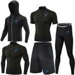Enimm&uuml;&uuml;dud meeste GYMSHARK kiirkuivav polos&auml;rk ja l&uuml;hikeste p&uuml;kste komplekt: Elastne, Hingav Spordir&otilde;ivad. T&auml;iuslik treeninguks ja jooksmiseks. M black