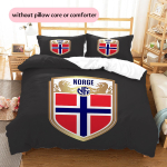 Norra jalgpalliliidu muster Voodipesu Tekikott Komplekt Kodu kaunistus Kingitus (1 * tekikott + 2 * padjap&uuml;&uuml;ri ilma s&uuml;damikuta) 135x200cm