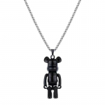 K&auml;e-jala liikumine V&auml;givallatsev karu Meeste kaelakee Paar Hip Hop Pikk ripats Ripats 50CM(Necklace Size)