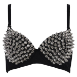 Naiste Pesu Neetidega Bralette Steampunk stiilis Peo &Ouml;&ouml;klubi Baar K&otilde;hutantsu Lavakost&uuml;&uuml;m Klubi Karneval Spordi libisemiskindel Rinnahoidja S gray