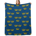 Kolm krooni Tre Kronor Rootsist Rootsi vapikujutisega kulunud viskepadi Aastaringselt pehme ja mugav pleed koduks 102x76cm(40x30in) blue