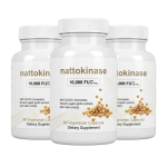 Micro Ingredients Nattokinaas| Looduslik Natto ekstrakt koos CoQ10, kurkumi, k&uuml;pseeritud k&uuml;&uuml;slaugu ja m&auml;nnikoore ekstraktiga. GMO-vaba, gluteenivaba. 3pack