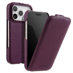 Melkco Ehtne Nahast Magnetlaadimisega Klapp&uuml;mbris iPhone 17 Pro Max 17 Air Telefonile &Auml;ri Vertikaalse Avamisega Esimene Kiht Veisenahast Kate For iPhone 17 Pro lilla