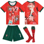 YSHT Portugal Ronaldo Laste Jalgpalli S&auml;rgi Komplekt M&auml;lestusv&auml;ljaanne Punane 120-130 cm 160-170 CM