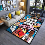 Grand Theft Auto Vice City M&auml;ngu Plakati Vaip Libisemisvastane vaip sobib elutoa ja magamistoa diivanitele 120x160cm( 47x62in )