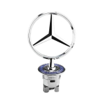 T&auml;ht kapotil - m&auml;rk auto kapotile Esimene kroomitud logo kapoti t&auml;histus Mercedes Benz C/E/S-klassile w163 w204 w211 w210 w220 W124 W140 sinine