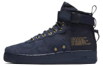 Nike Sf Air Force 1 Mid Obsidian Metallic Gold 917753-400 41 black