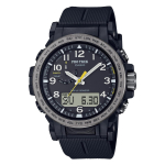 [CASIO] PRO TREK Climber Line PRW-51Y-1JF Meeste p&auml;ikeseenergial t&ouml;&ouml;tav raadio teel juhitav k&auml;ekell, kolmekordne sensor, biomass, must gray