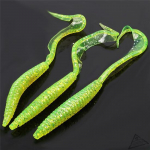 5 tk Worms pehme kalap&uuml;&uuml;gi peibutis Kunstlik s&ouml;&ouml;t peibutis kalastustarbed yellow