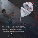 Kvaliteetne River Pond Lake Tackle Box Hook Feeder puur kuue tugeva &otilde;ngekonksuga Kasulikud t&ouml;&ouml;riistad Kingituseks muud p&uuml;&uuml;givahendid 1pcs valge