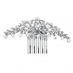 Elegantne rhinestone inkrusteeritud naiste juuksen&otilde;el pulmapidu pulmade kammiga peaehe Juuksekaunistus valge