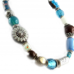 Les Tr&eacute;sors De Lily [E0638] - Collier Cr&eacute;ateur 'Douchka' Bleu sinine