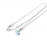 Suzette et Benjamin [H9171] - Collier Argent 'Escargots' turquoise t&uuml;rkiissinine