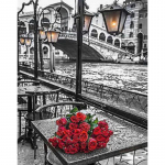 T&auml;ielik 5D-tehtud teemantmaal Itaalia maastiku tikandid ristpistes kodukaunistus k&auml;sitsi valmistatud kingitus 25x30cm