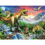 T&auml;ielik 5D-teemantmaaling koomiksite dinosauruste maailm tikandid ristpistes kodukaunistus k&auml;sitsi valmistatud 25x30cm