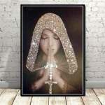 T&auml;ielik 5D isetehtud teemantmaal Palvetav t&uuml;druk Teemanttikandid Ristpistekomplektid Kodukaunistus K&auml;sitsi valmistatud kingitused 20x30cm