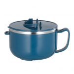 Super Wind nuudlikauss Vastupidav suure mahutavusega roostevabast terasest kerge k&auml;epidemega salatikauss koju sinine