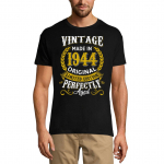 ULTRABASIC meeste 1944. aastal valmistatud vintage T-s&auml;rk, t&auml;iuslikult vananenud &ndash; 77. s&uuml;nnip&auml;eva kingituse T-s&auml;rk XS must