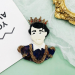 Blucome Creative akr&uuml;&uuml;list multifilmi printspross naistele meeste &uuml;likonnakott Hijab Pins uusaasta kingitus sinine