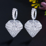 CMM Art Deco kuubiktsirkooniumoksiid h&otilde;bedase v&auml;rviga rippuvad suured tursked geomeetrilised v&otilde;luk&otilde;rvar&otilde;ngad naistele h&otilde;be