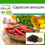 SAFLAX &ndash; Orgaaniline &ndash; Kuum t&scaron;illipipar &ndash; De Cayenne Long Slim &ndash; 10 seemet &ndash; Potisubstraadiga paremaks kasvatamiseks &ndash; Capsicum annuum