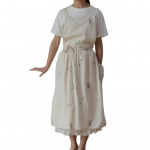 Cross Back Cooking p&otilde;ll Hingav Retro puuvillane tikitud rinnat&uuml;ki p&otilde;ll