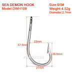 5 tk/kott s&uuml;vamere laeva kalap&uuml;&uuml;k mere kalap&uuml;&uuml;k roostevabast terasest konks okast tuunikala konks merevee korrosioonikindel raudplaadi konks 6/0#(5pcs)