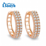LSOOYH Clip K&otilde;rvar&otilde;ngad Roosa kulla v&auml;rvi moek&otilde;rvar&otilde;ngas naistele Cubic Zirconia &otilde;&otilde;nesr&otilde;ngastega k&otilde;rvar&otilde;ngad Ehted A