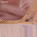 PATAYA Rose Gold v&auml;rvi laius 5,5 cm Itaalia k&auml;sit&ouml;&ouml;na valmistatud kaelakee nii naistele kui meestele 55CM