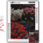 Teemantmaaling Lilled Tulbid Tikand Ristpistes Rhinestone kodukaunistus Full Round 20X30CM