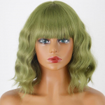 LISI HAIR Naiste l&uuml;hike laineline parukas tukkidega s&uuml;nteetilisest kiust looduslikust veelainest roheline parukas Cosplay igap&auml;evane kandmine