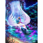 5D DIY Teemantmaali Joonisfilm Hobune Teemanttikandid T&auml;ismosaiigikomplektid Ristpistes Kodukaunistus K&auml;sitsi valmistatud kingitused Round 20x30cm