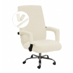 Paksud kontoriistmete toolid Protector Vastupidav Jacquard Office Stretch Spandex toolikatted M&auml;&auml;rdunud arvutiistme tooli kate Eemaldatavad katted L Size beež